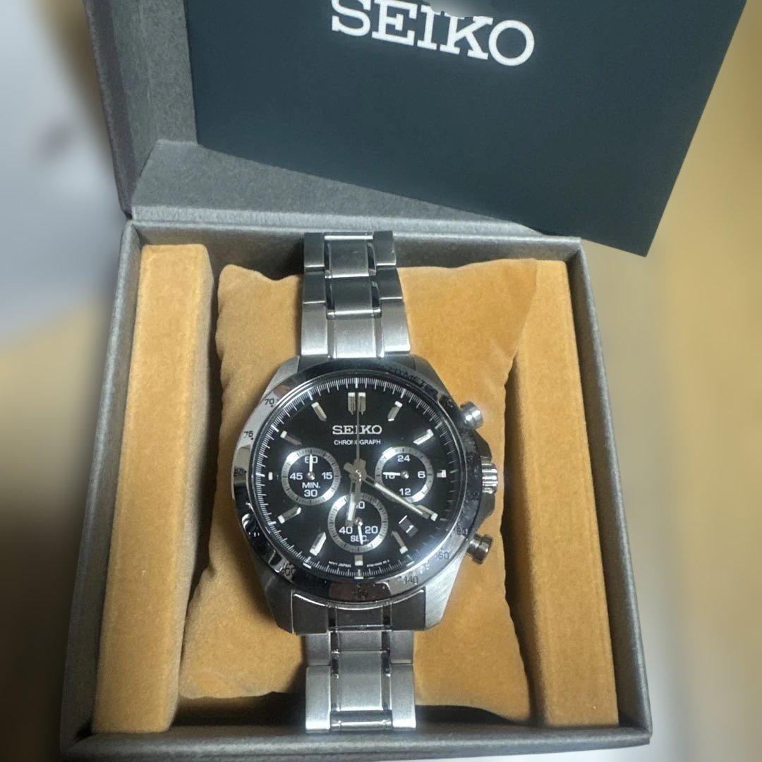 SEIKO　sbtr013 クロノグラフ 腕時計 ブラック