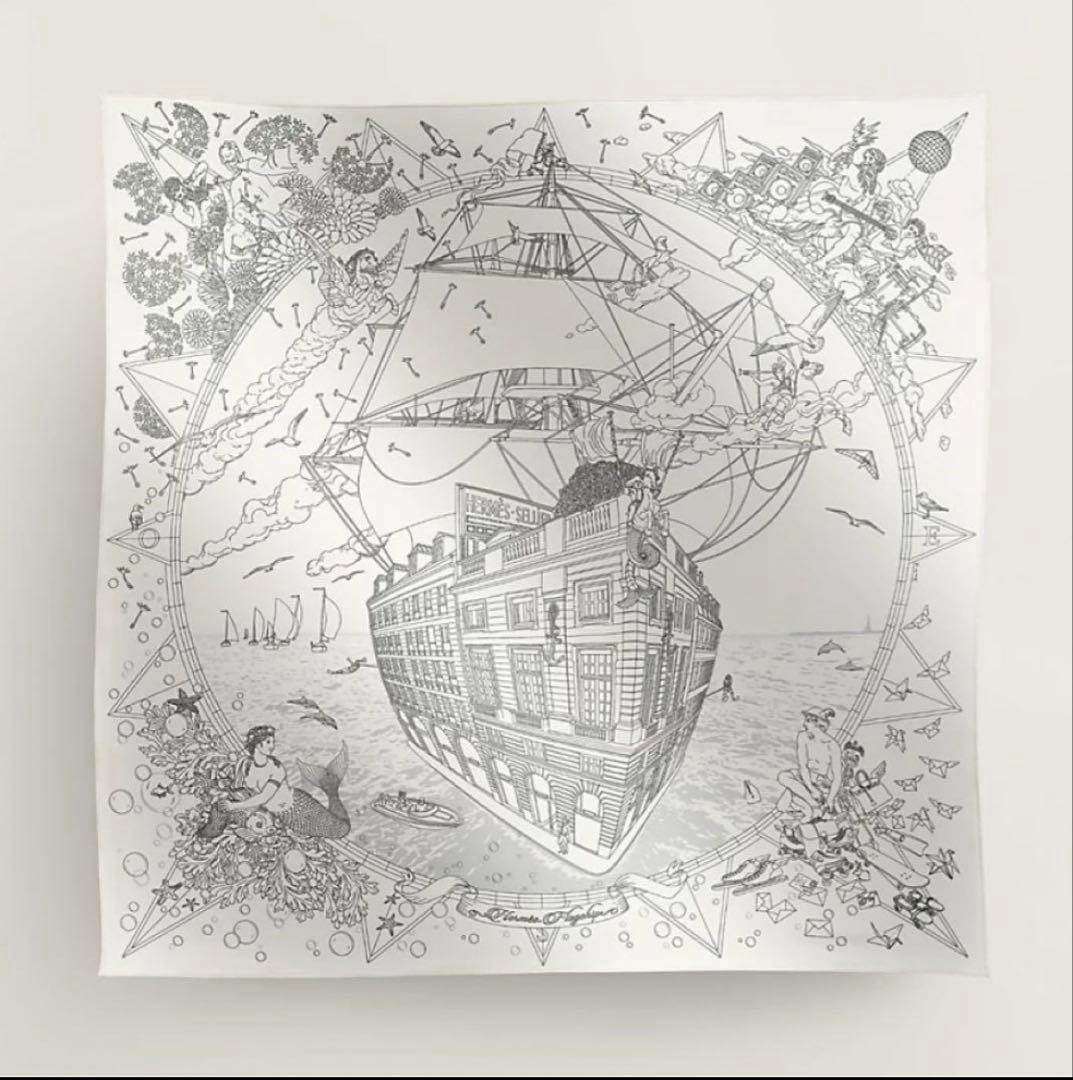 新品未使用エルメスフラッグシップ　カレ90 シルクスカーフ