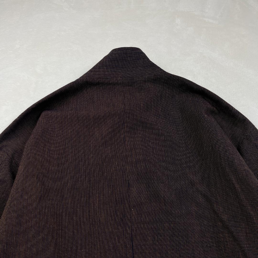 儀右ヱ門　リバーシブルパッチワークコート　ストライプ　　ギエモン