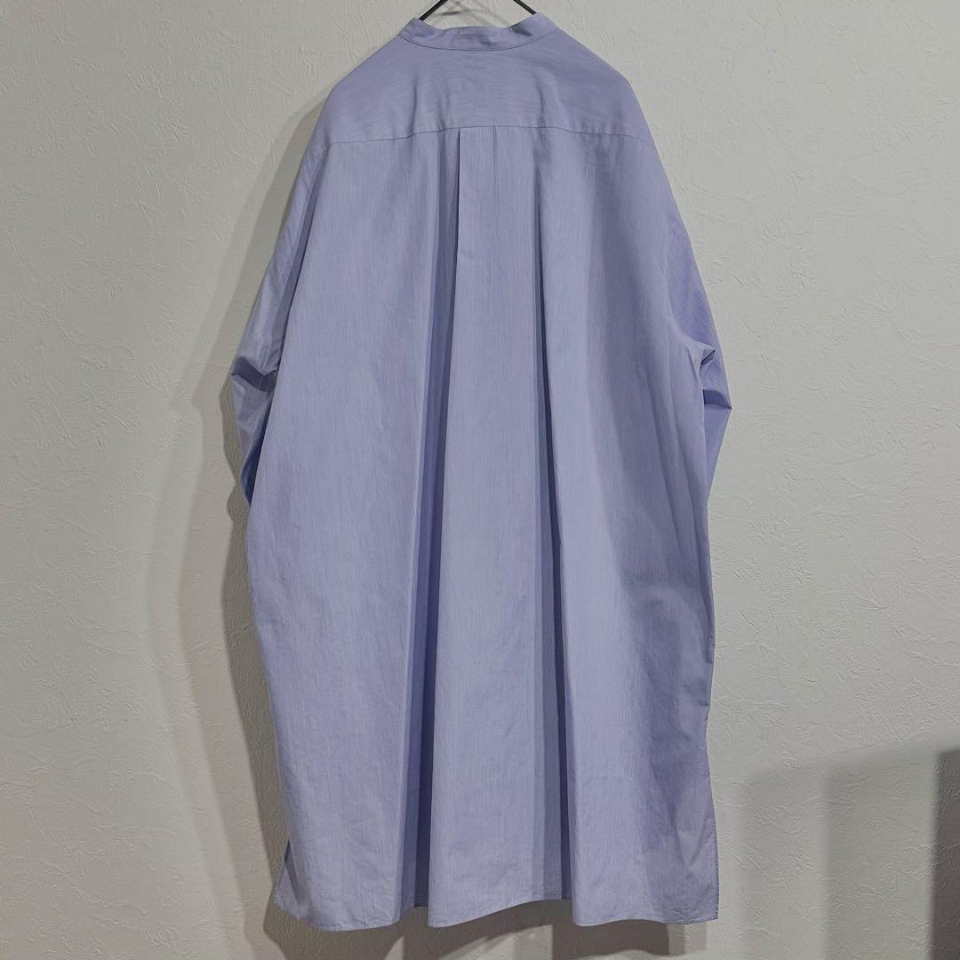 COMOLI コモリ バンドカラーシャツ サックスブルー 3 L コモリシャツ