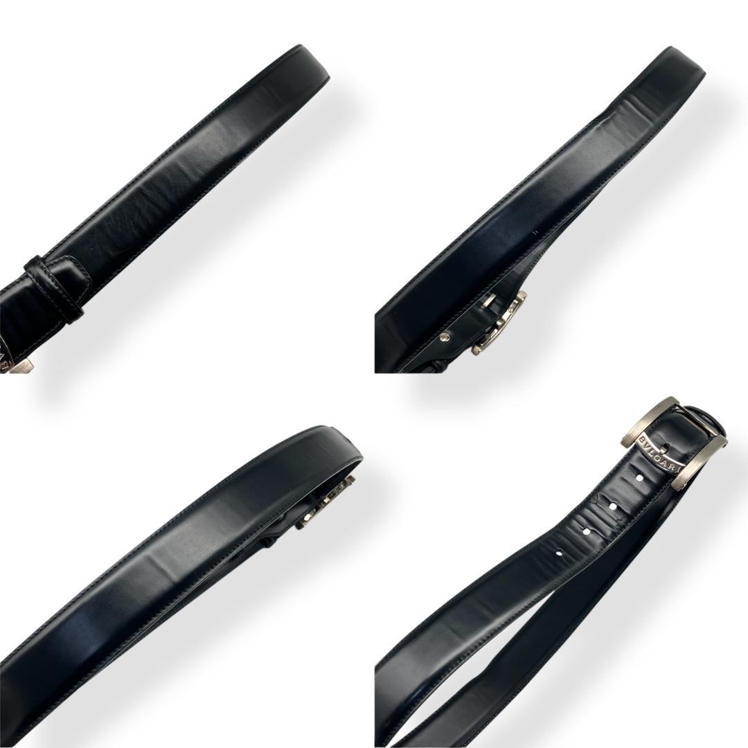 BVLGARI ブルガリ アショーマ ベルト シルバー ブラック イタリア製