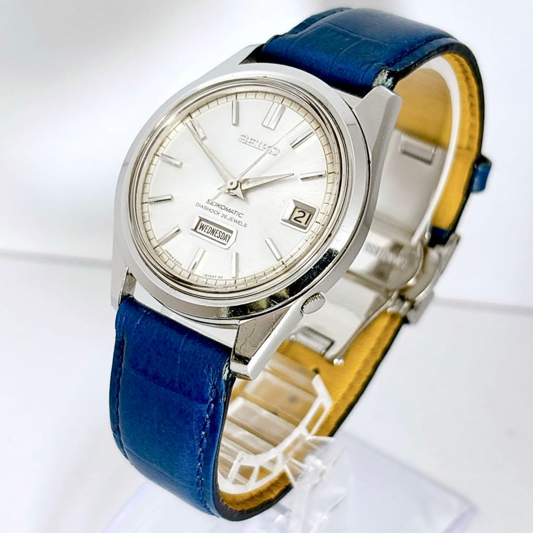 稼働品 SEIKO セイコーマチック メンズ腕時計 ダイアショック 自動巻き.