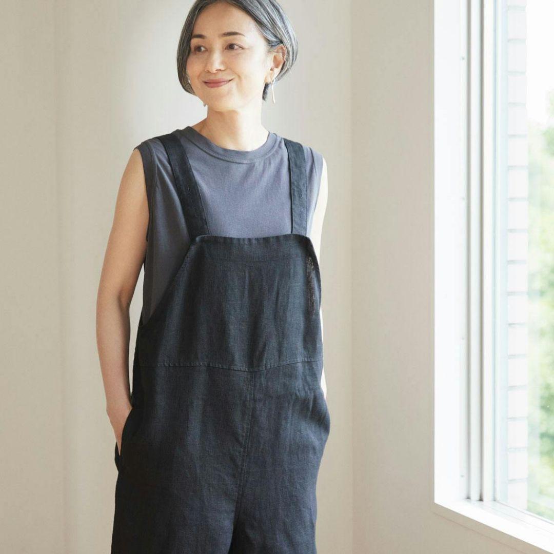 北欧暮らしの道具店　fog linen work　リネンサロペット　サイズ2