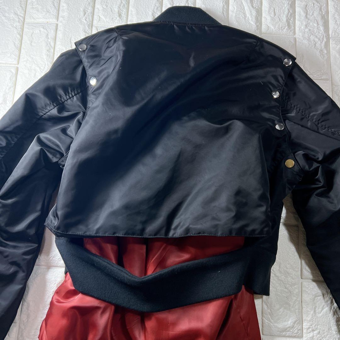 GRANCY ボリューム レイヤード デザイン MA-1 Sサイズ 黒／赤