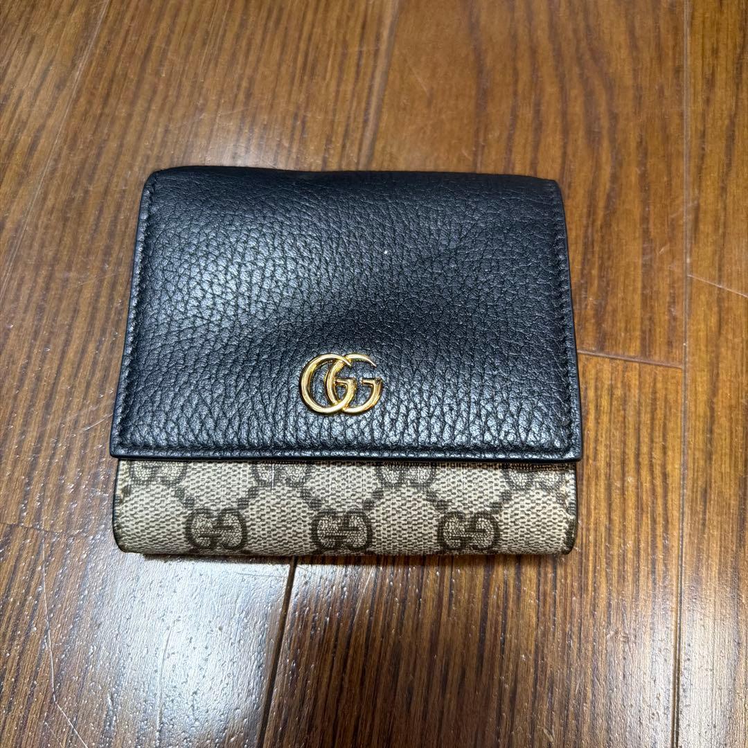ダブルG バイカラー ミディアム ウォレット