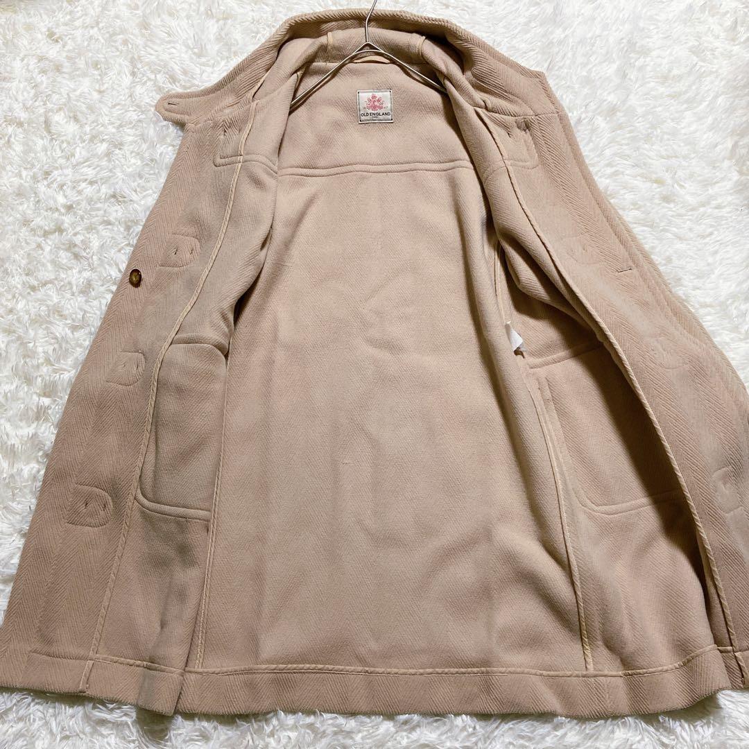 良品☆オールドイングランド　ダッフルコート　ヘリンボーン　鼈甲ボタン　フランス製
