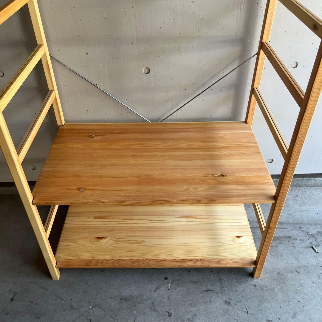 美品・希少木製バー仕様★無印 パイン材ユニットシェルフ・ワードロープ