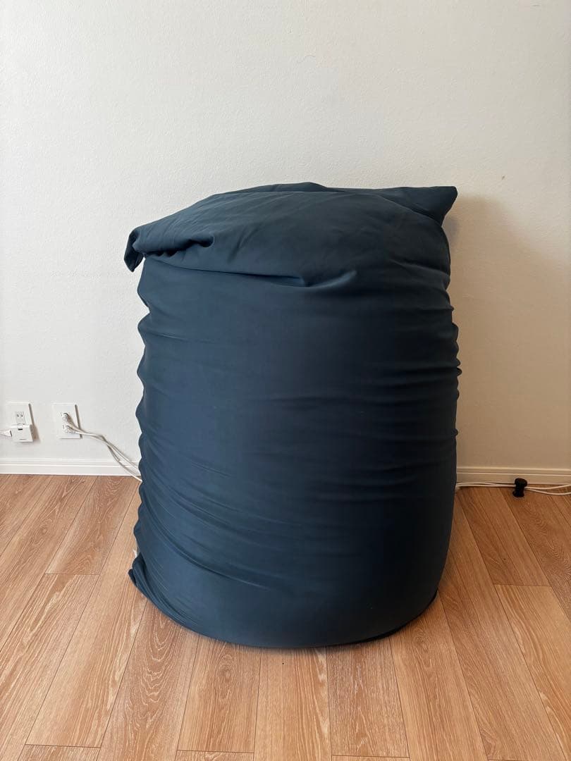 美品◎yogibo ビーズクッションソファダークブルー★直接引き取り限定★相談可