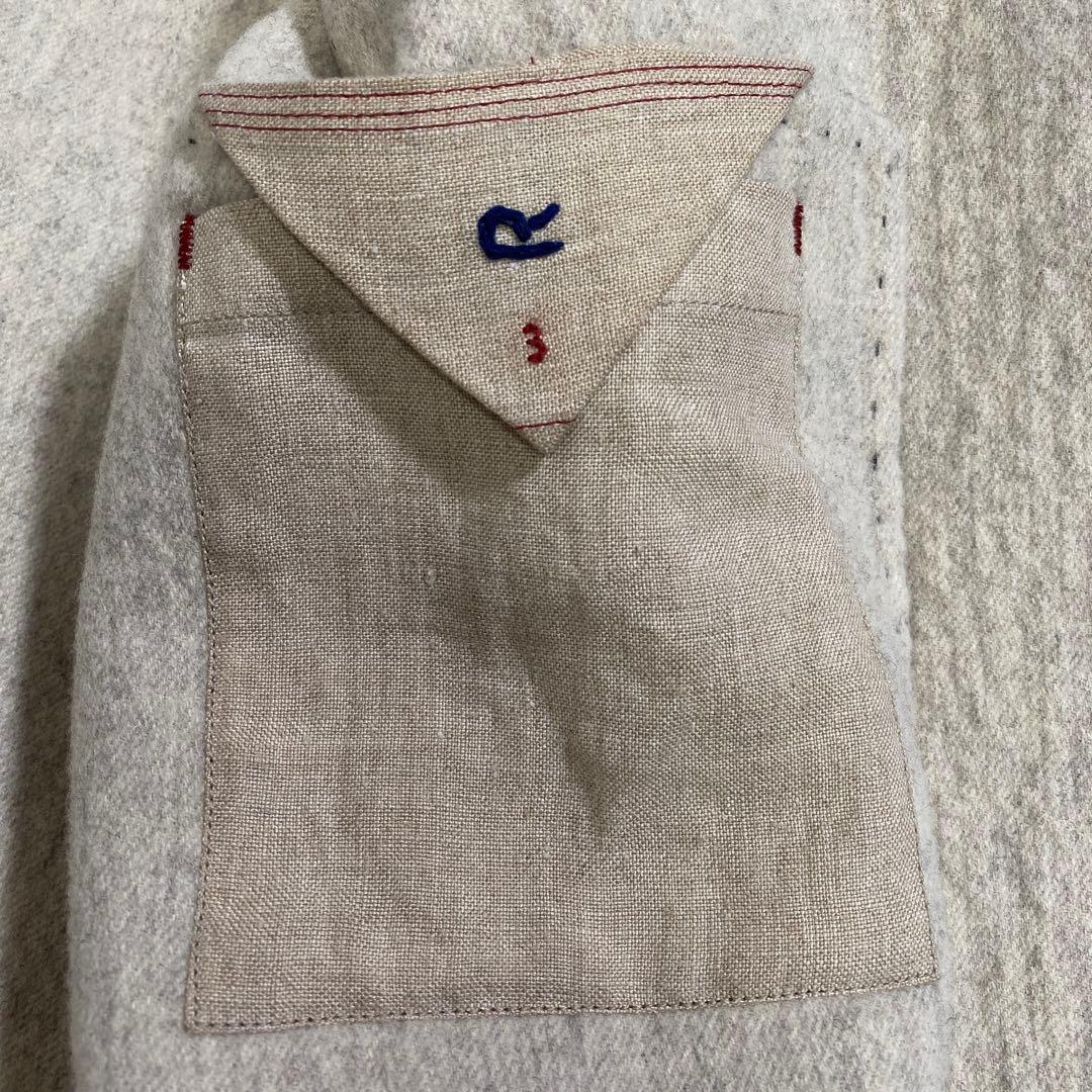 希少♡45R 縮絨ウール メルトン ダブルフェイスダッフルフーデッドコート