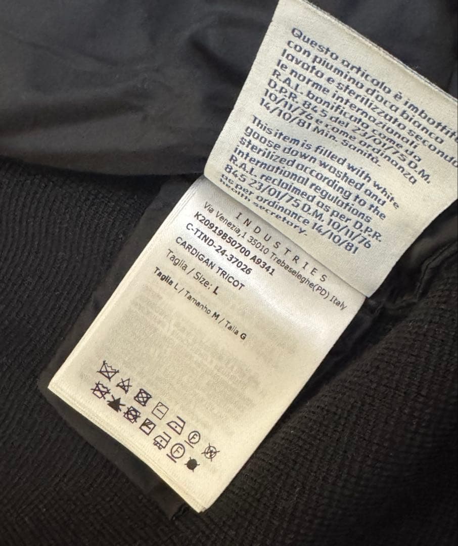 極美品MONCLER \"CARDIGAN TRICOT\" ブラック L 確実正規
