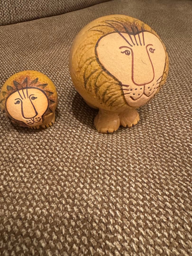 リサラーソン　ライオン　置物　ミニ、ミディアム