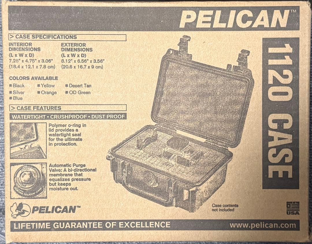 ③送料無料【新品】Pelican 1120 Case 防水ケース　フォーム有