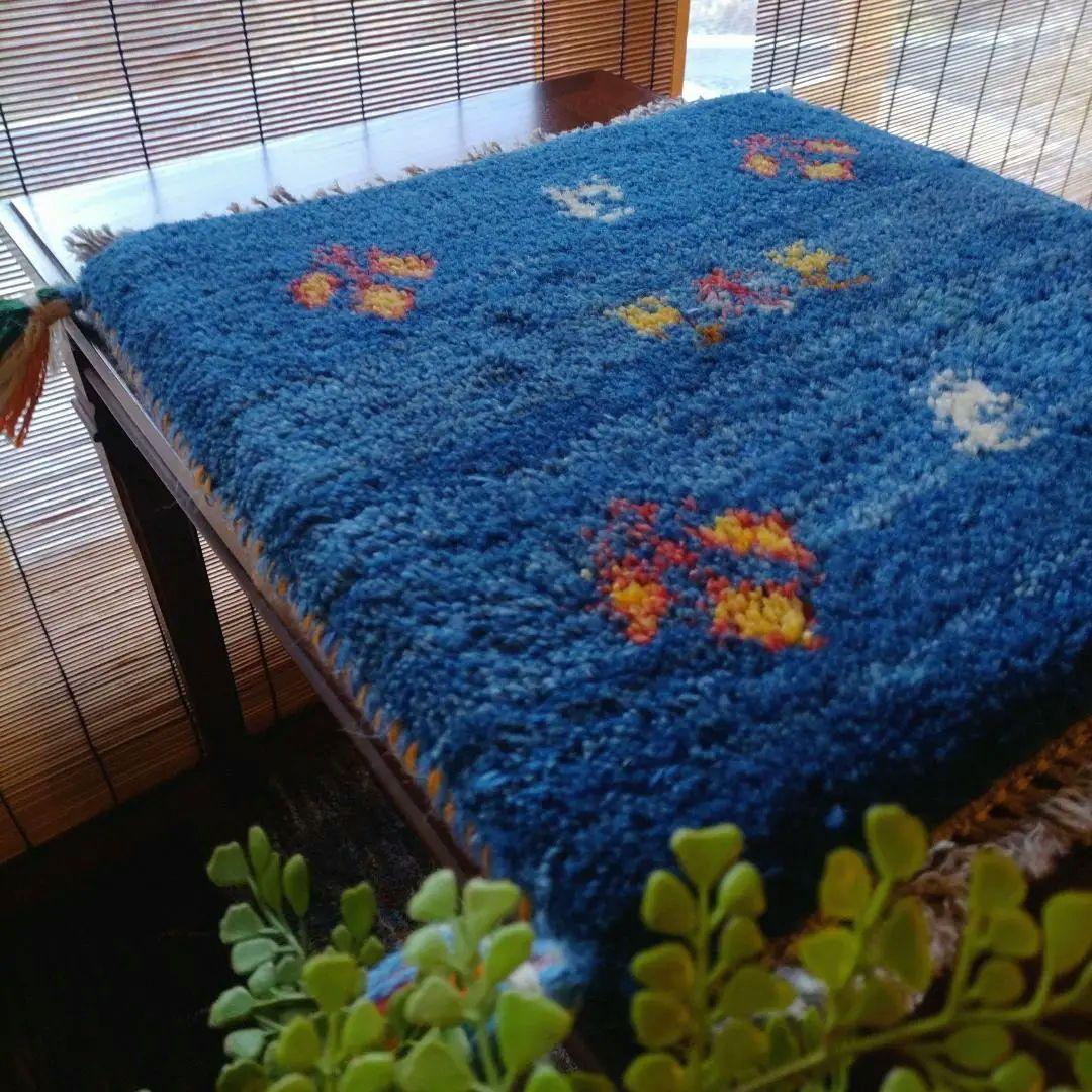 座布団ギャッベ 手紬ぎ お使い 草木染 イラン シラーズ チェアマット