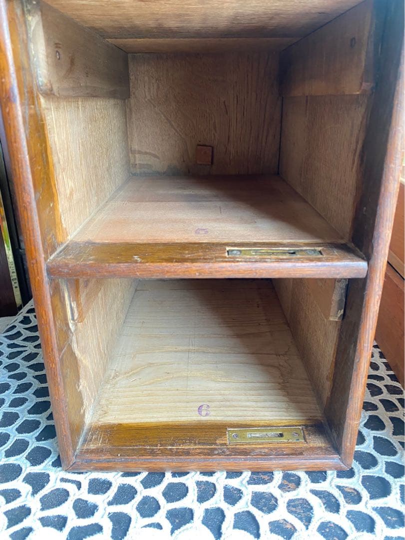 2段小引き出し 小物入れ 古道具 当時物 アンティーク 昭和レトロ インテリア
