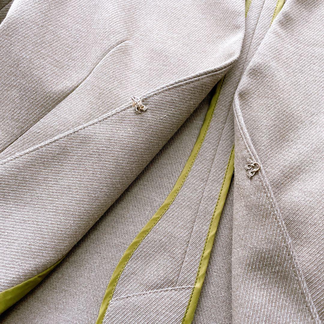 美品✨グリーンレーベル ボタニーサージ ノーラペルジャケット パンツセット 42