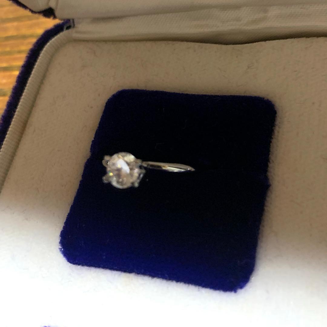 シンプル ソリティアリング ダイヤモンド風