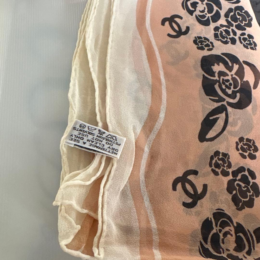 CHANEL シャネル フレンチフェスティバル ストール スカーフ カメリア