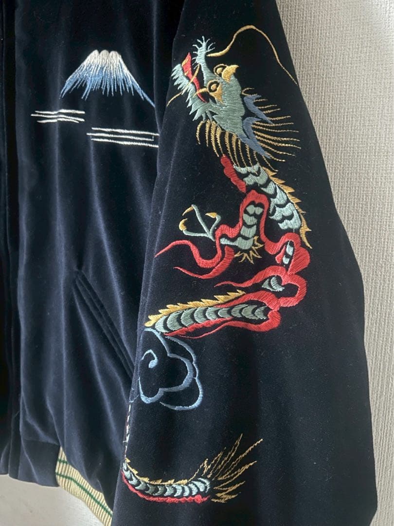 テーラー東洋スカジャン　リバーシブル　別珍×サテンキルト　L TT11147