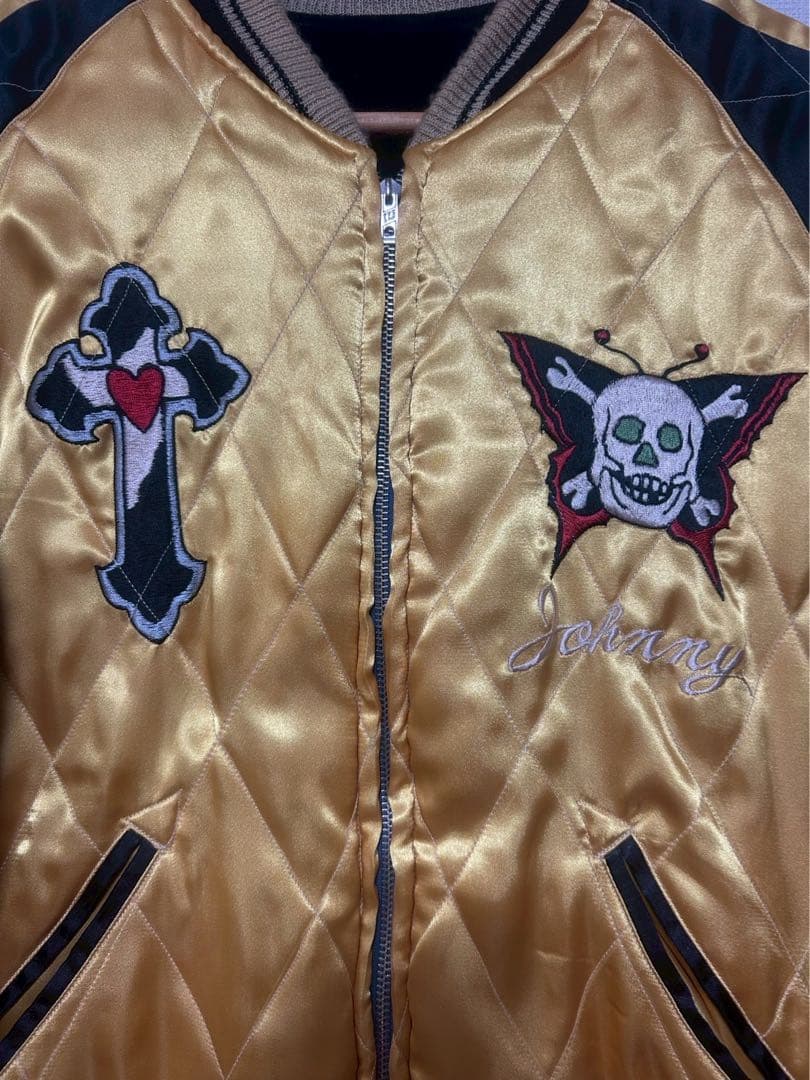 テーラー東洋スカジャン　リバーシブル　別珍×サテンキルト　L TT11147