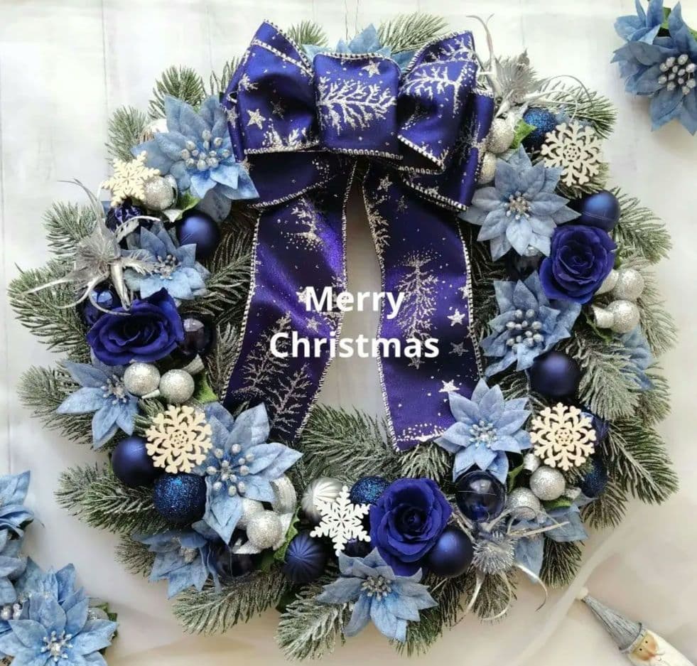 【9月限定価格】ポインセチアとローズのSpecial Christmasリース