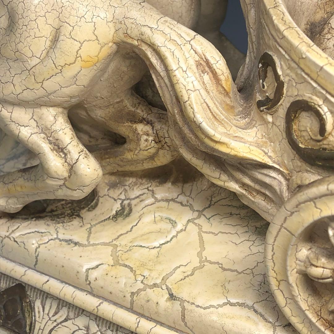 アンティーク 　ローマ戦車　チャリオット　置物