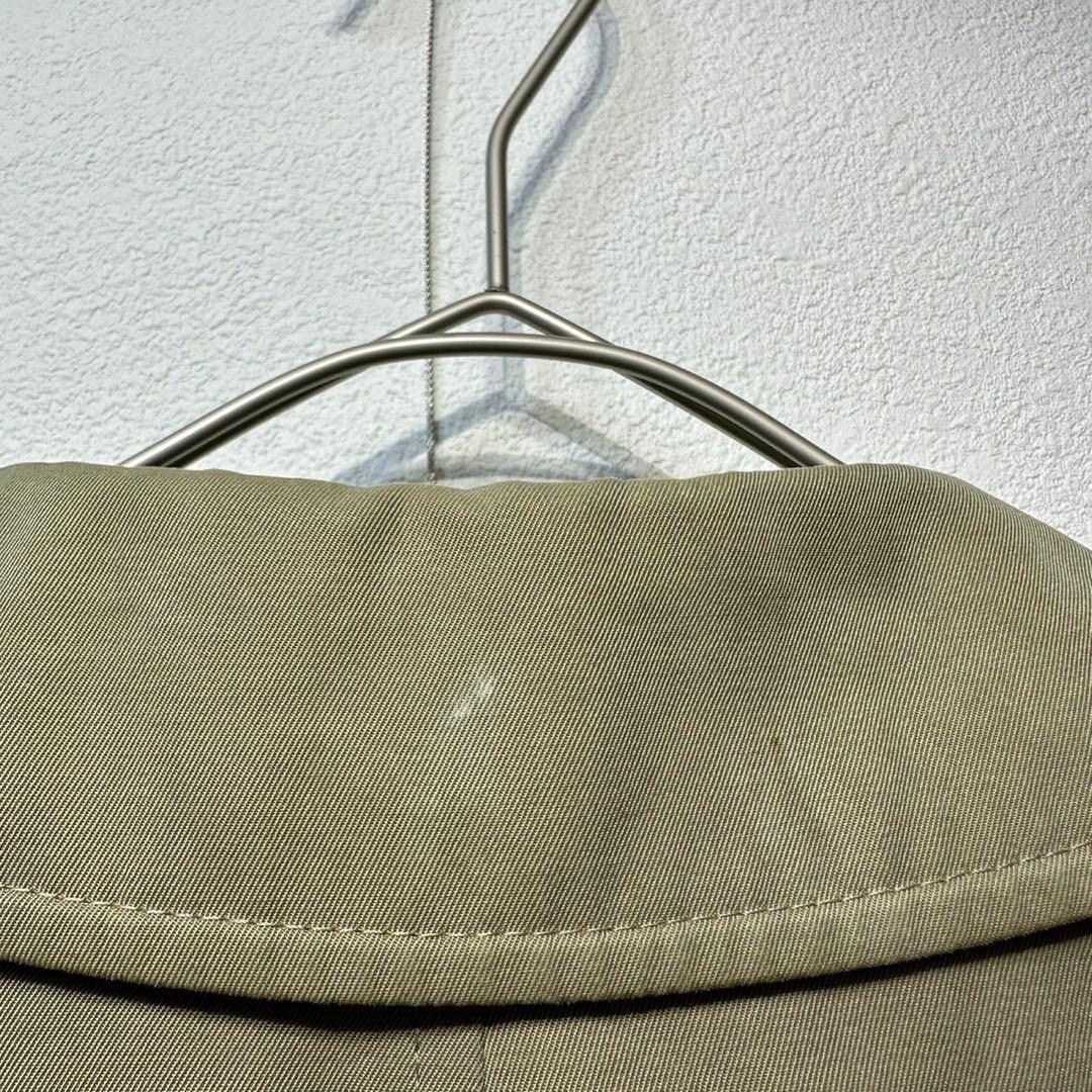 希少 アクアスキュータム 玉虫 チェック デザイン ステンカラーコート ベージュ