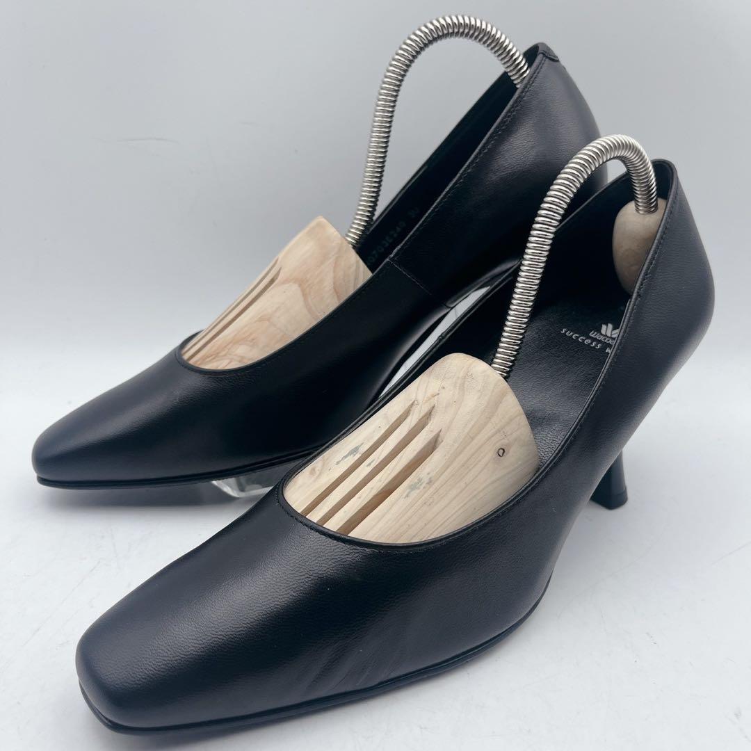 未使用級✨ワコールサクセスウォーク スクエアトゥ レザー パンプス コンフォート