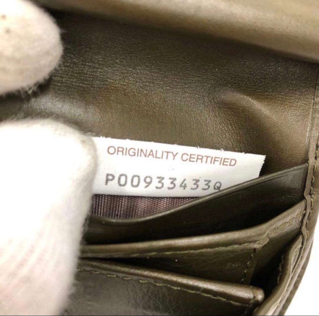 美品BOTTEGA VENETA ボッテガヴェネタ ダークブラウン　二つ折り財布