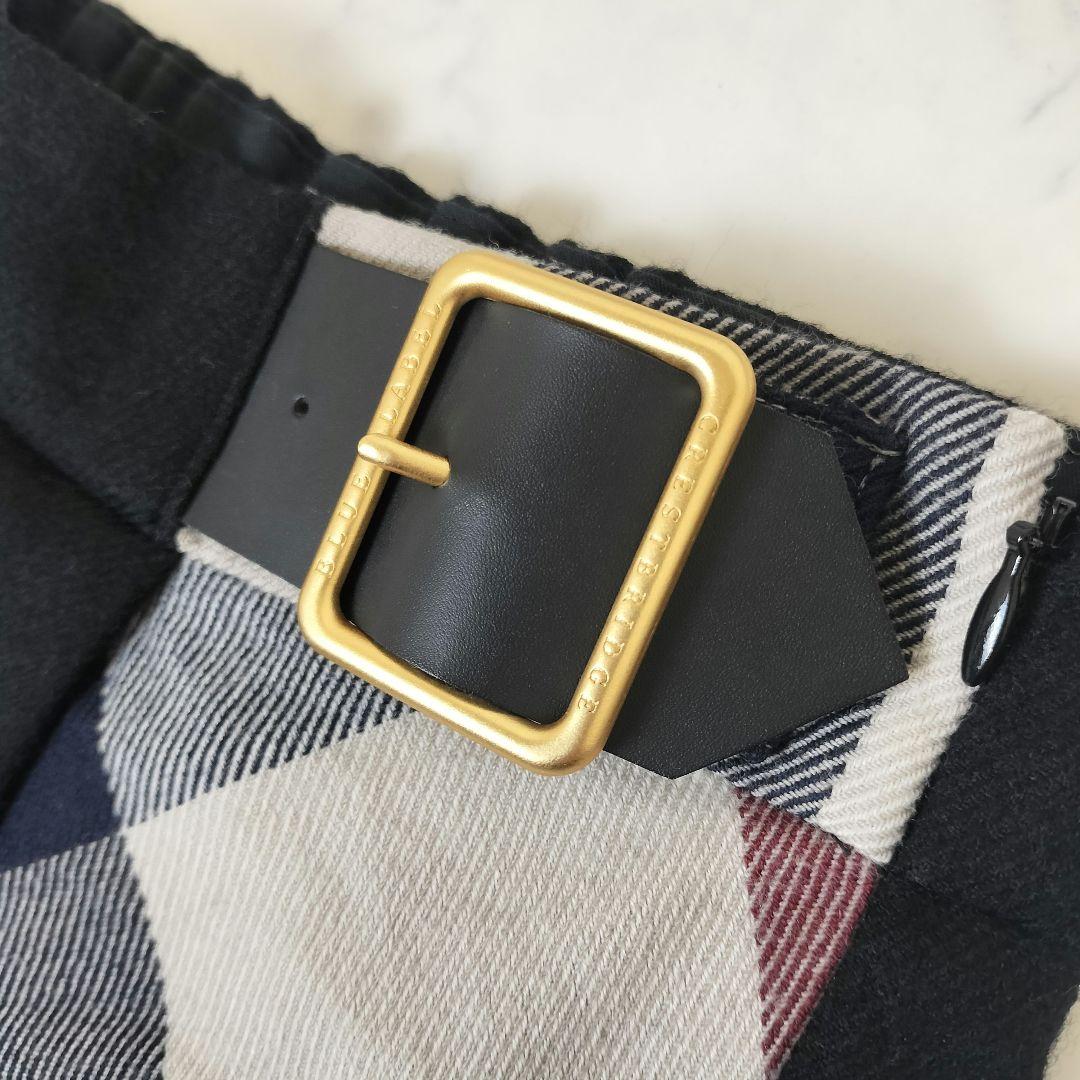 BLUE LABEL　CRESTBRLDGE ウールライクツイルガウチョパンツ