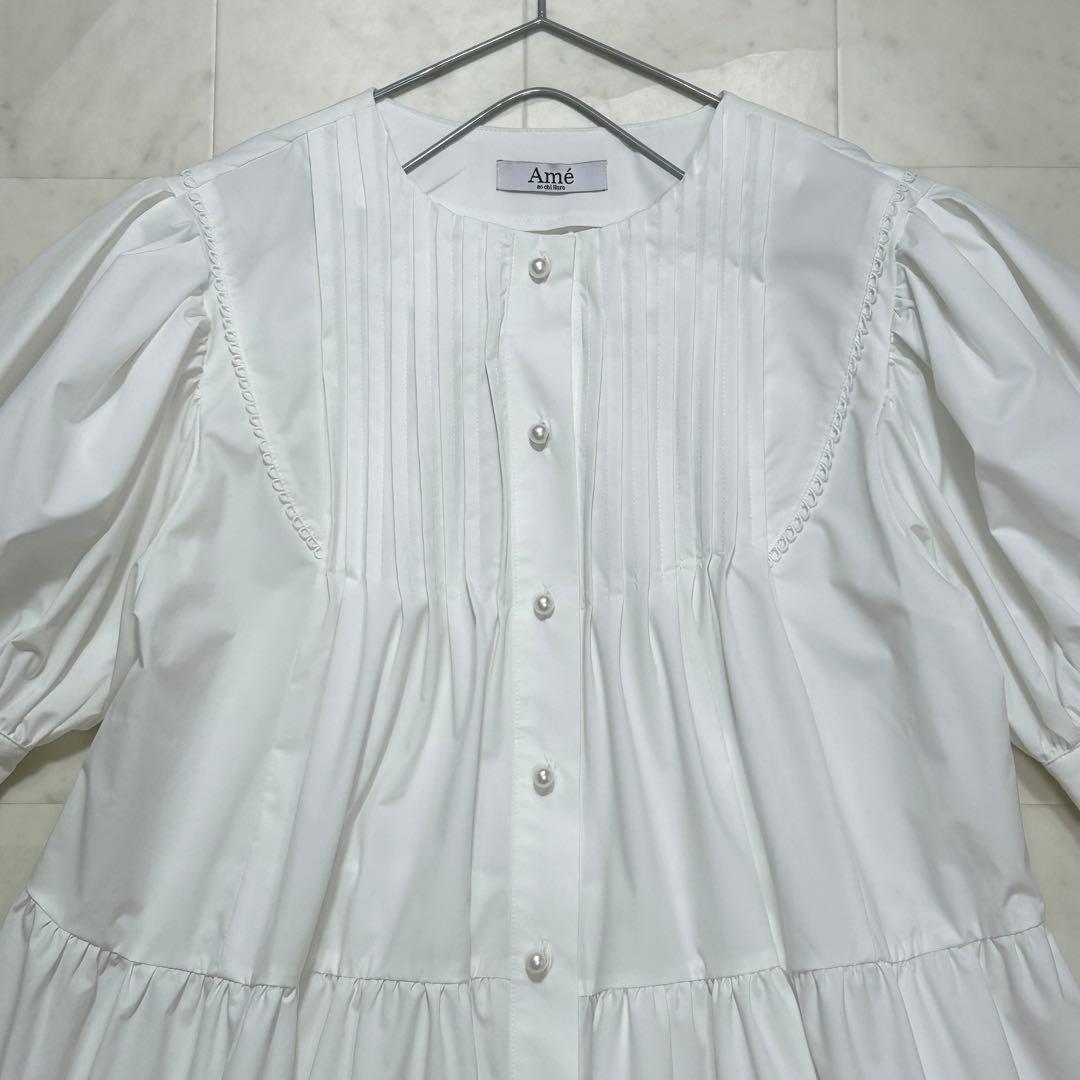 アメノチハレ Keep clean ピンタックチュニックブラウス 半袖 撥水