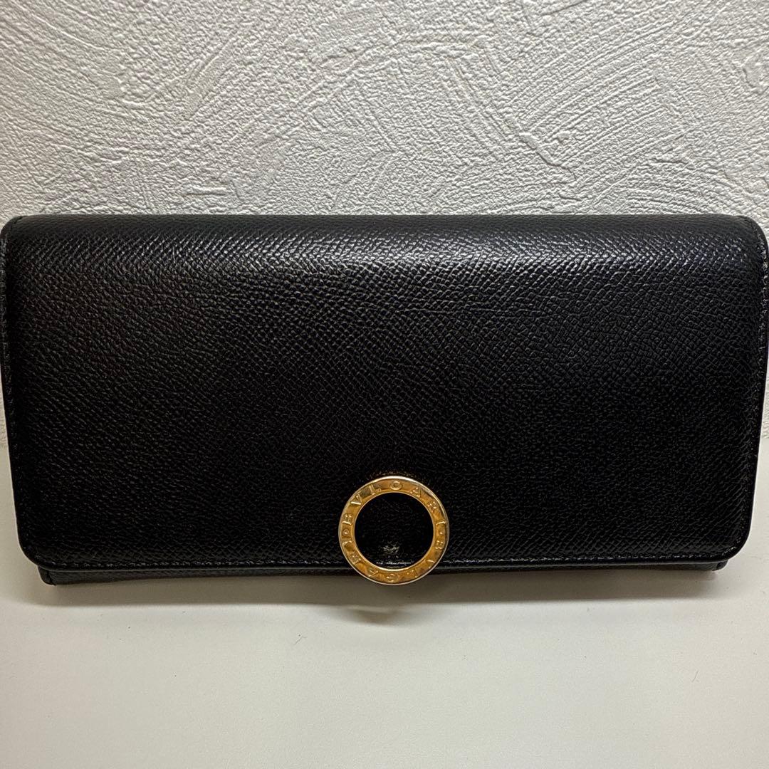 ロバブルガリ　黒 長財布