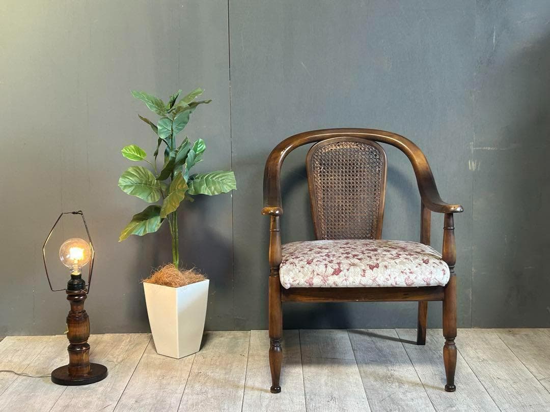 ②　カリモク　karimoku コロニアル　アームチェア　ヴィンテージ　IH