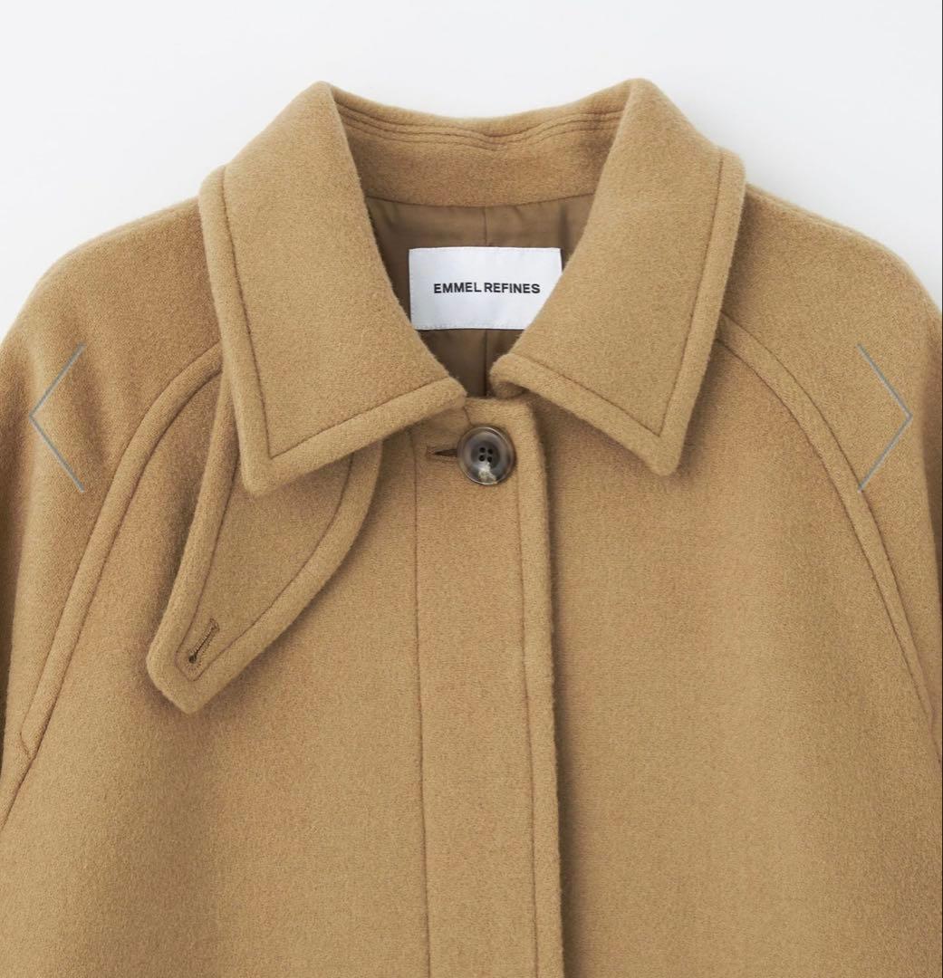 EMMEL REFINES EM テント フレアコート ブラウン Mサイズ