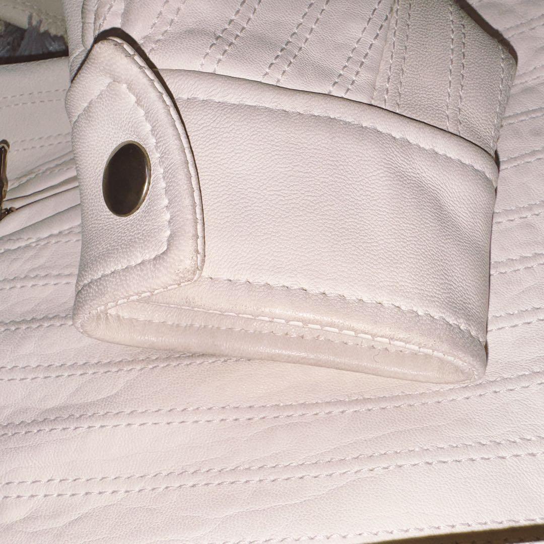 ドルチェ&ガッバーナ　ホワイト　ライダース　38 シープスキン