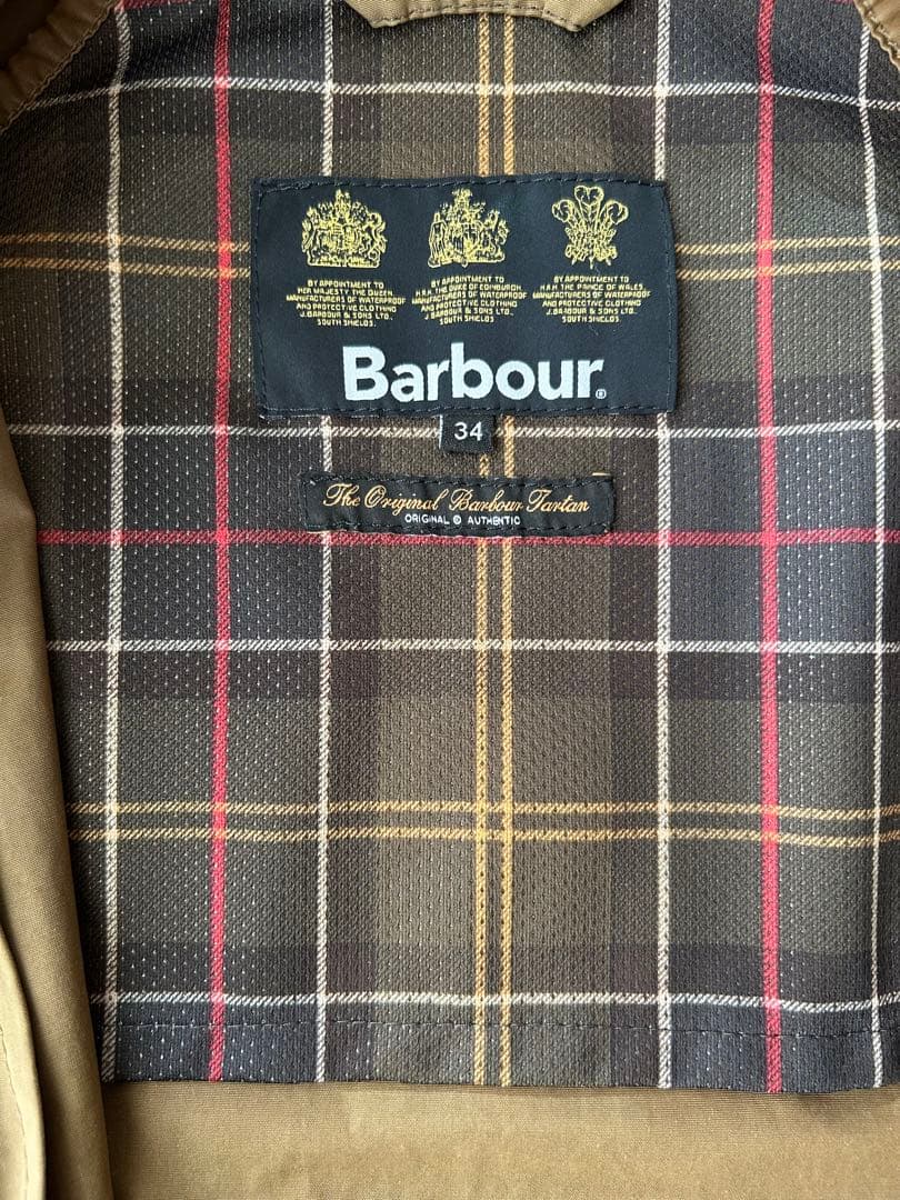 Barbour ビデイル ジャケット 34サイズ オリーブ ノンオイル
