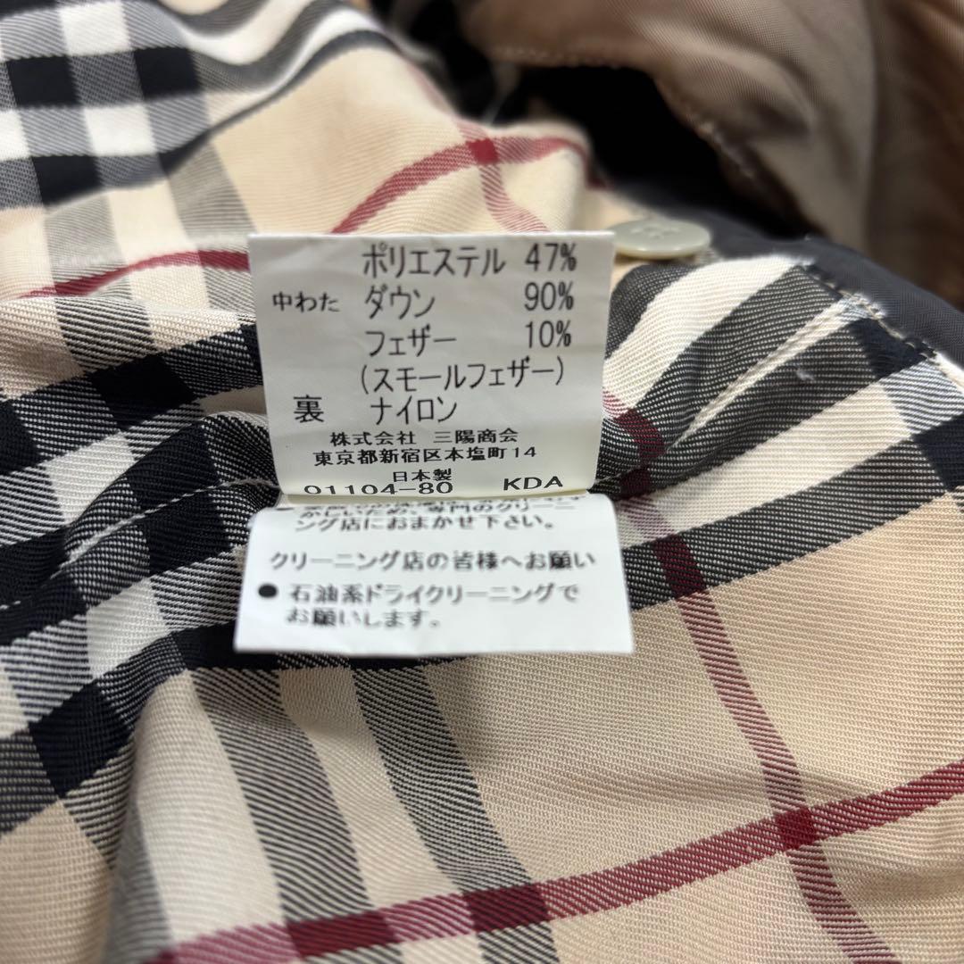 バーバリー ロンドン ステンカラーコート ノバチェック ダウンライナー LL