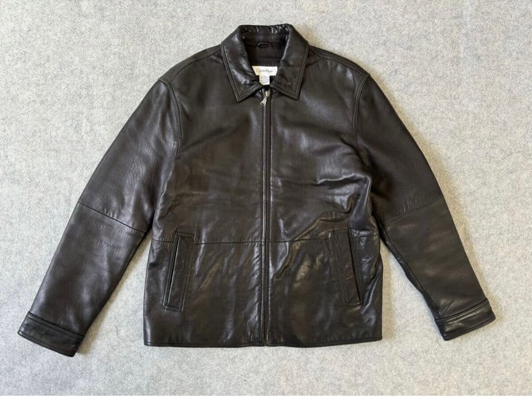 90s   カルバンクライン レザージャケット