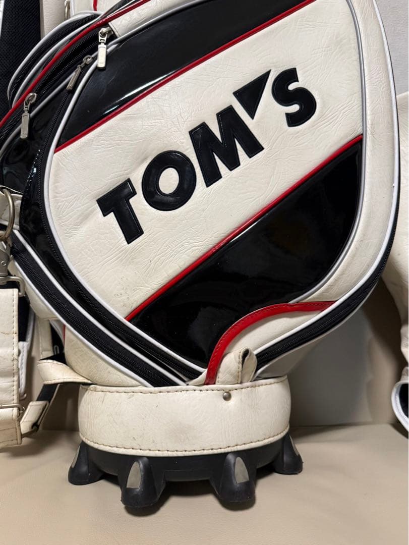 【送料込み】希少ゴルフバッグ　トムス　3点式ショルダー　高級キャディバッグ