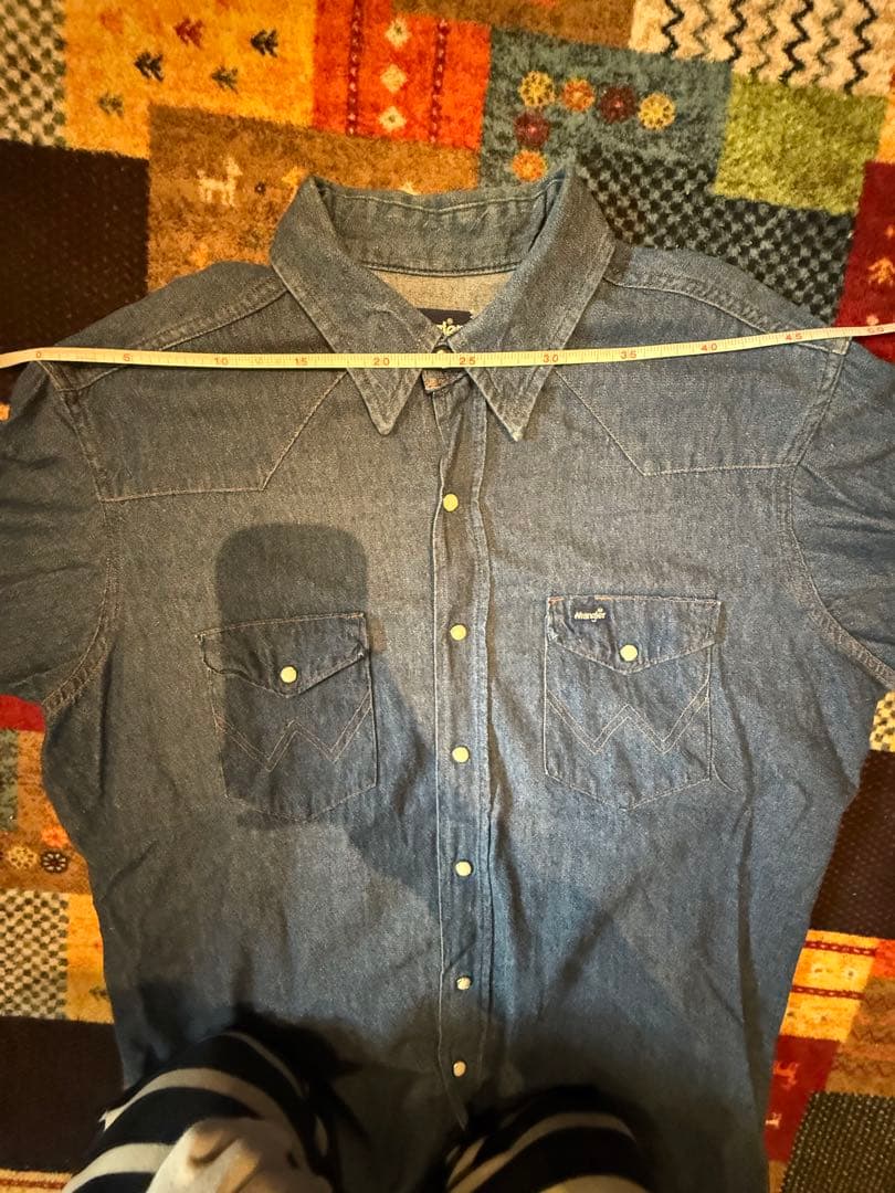 ビンテージ wrangler/ラングラー デニムシャツ 27MW 70年代