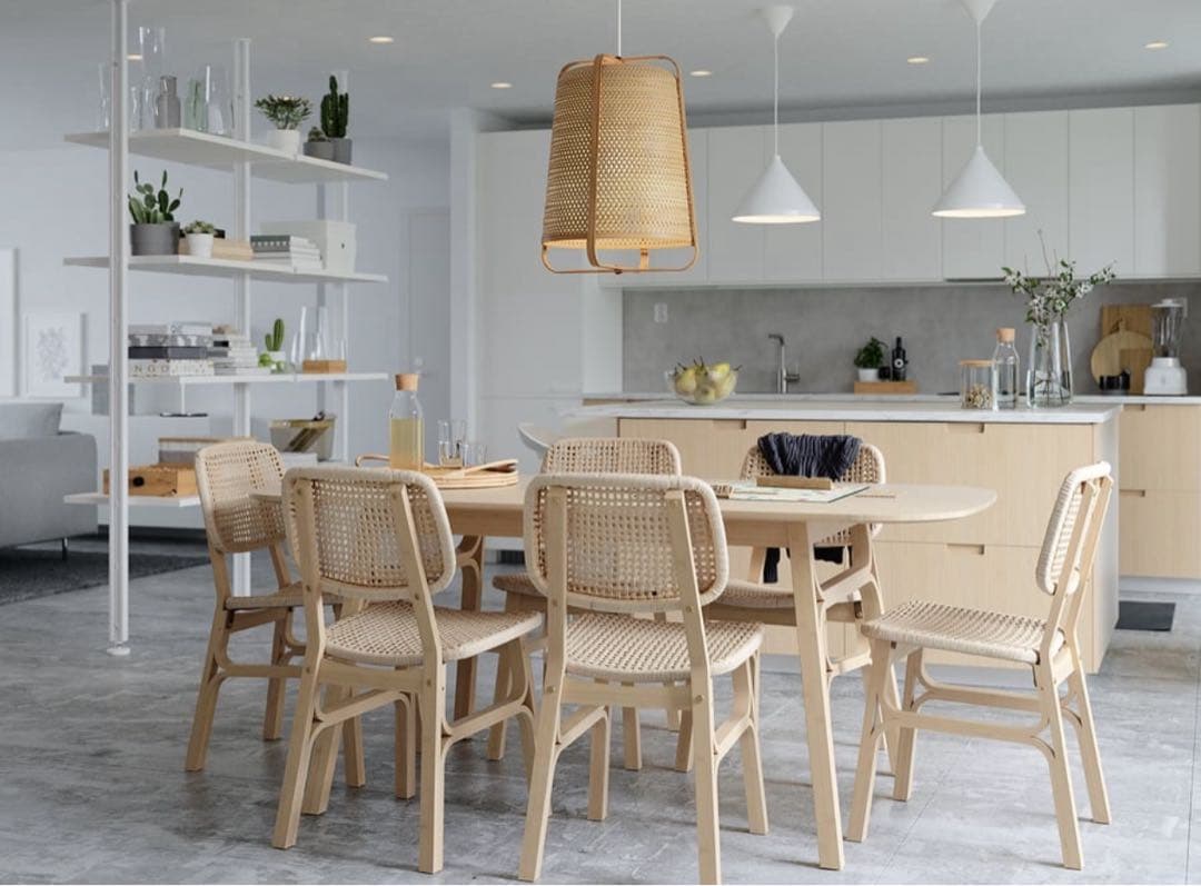【美品】IKEA VOXLOV ダイニングテーブル ナチュラル 6人 期間限定⭐︎