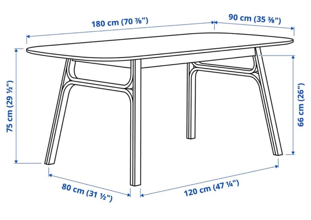 【美品】IKEA VOXLOV ダイニングテーブル ナチュラル 6人 期間限定⭐︎