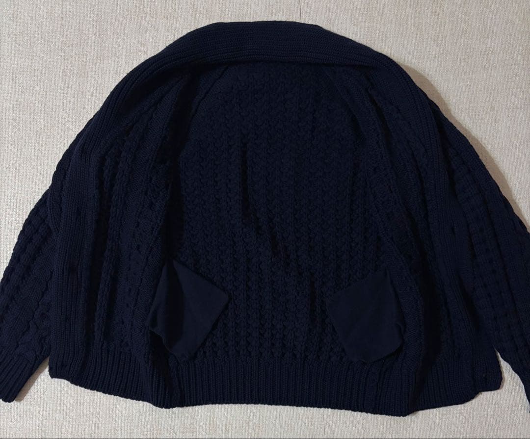 超美品Drumohr 肉厚ケーブルニットカーディガン イタリア製 メリノウール