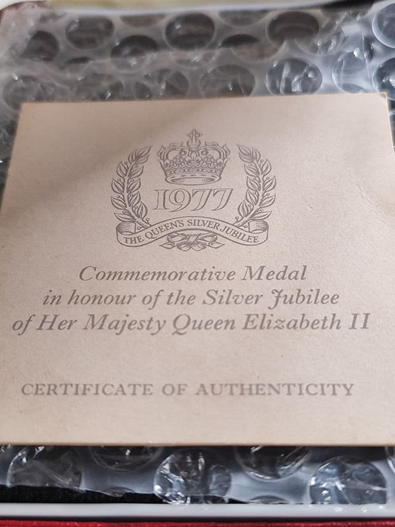 希少1977 イギリス エリザベス ジュビリー 銀 メダルシルバー銀貨