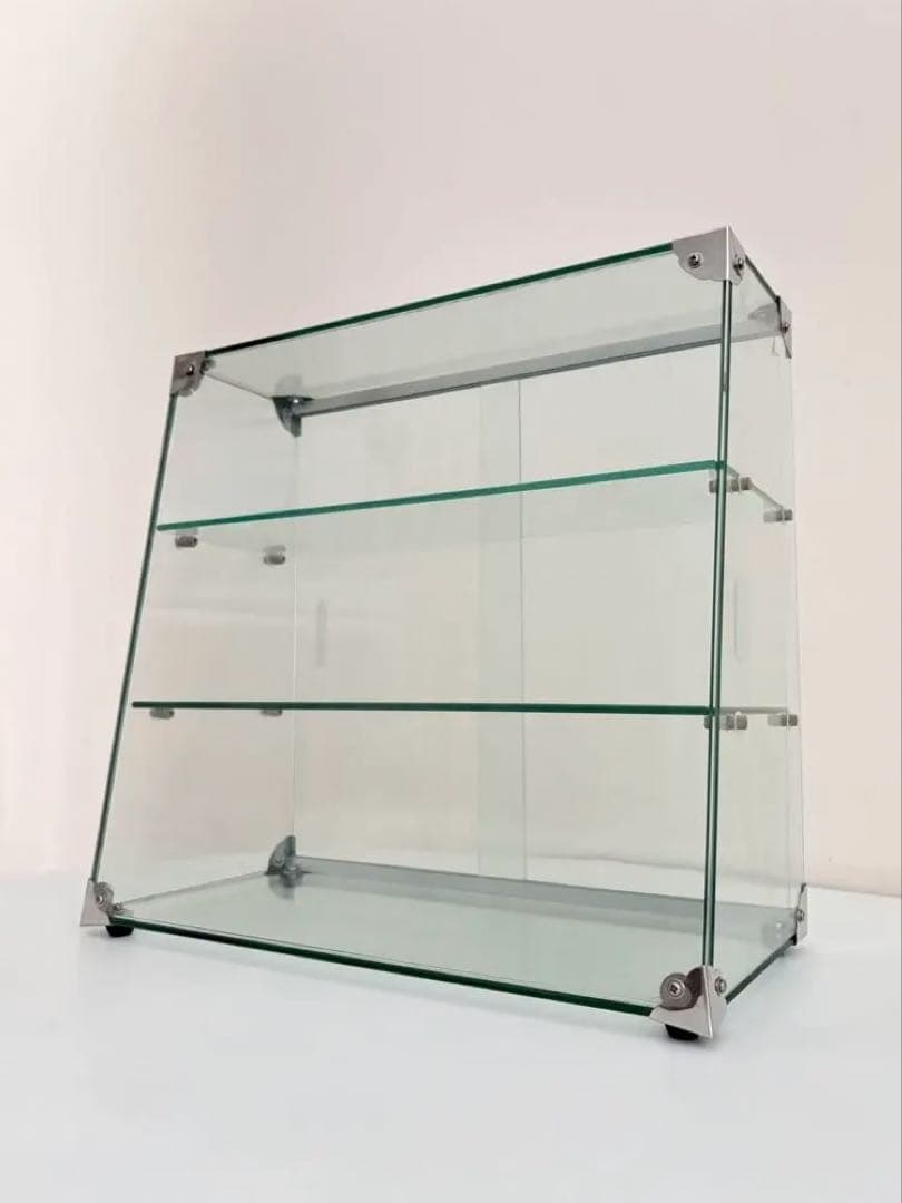 3段 ガラスケース　アンティーク　レトロ