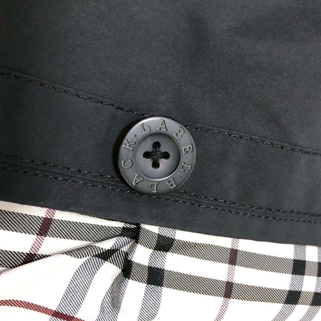 良品◎ノバチェック◎Burberry Black Label ステンカラーコート