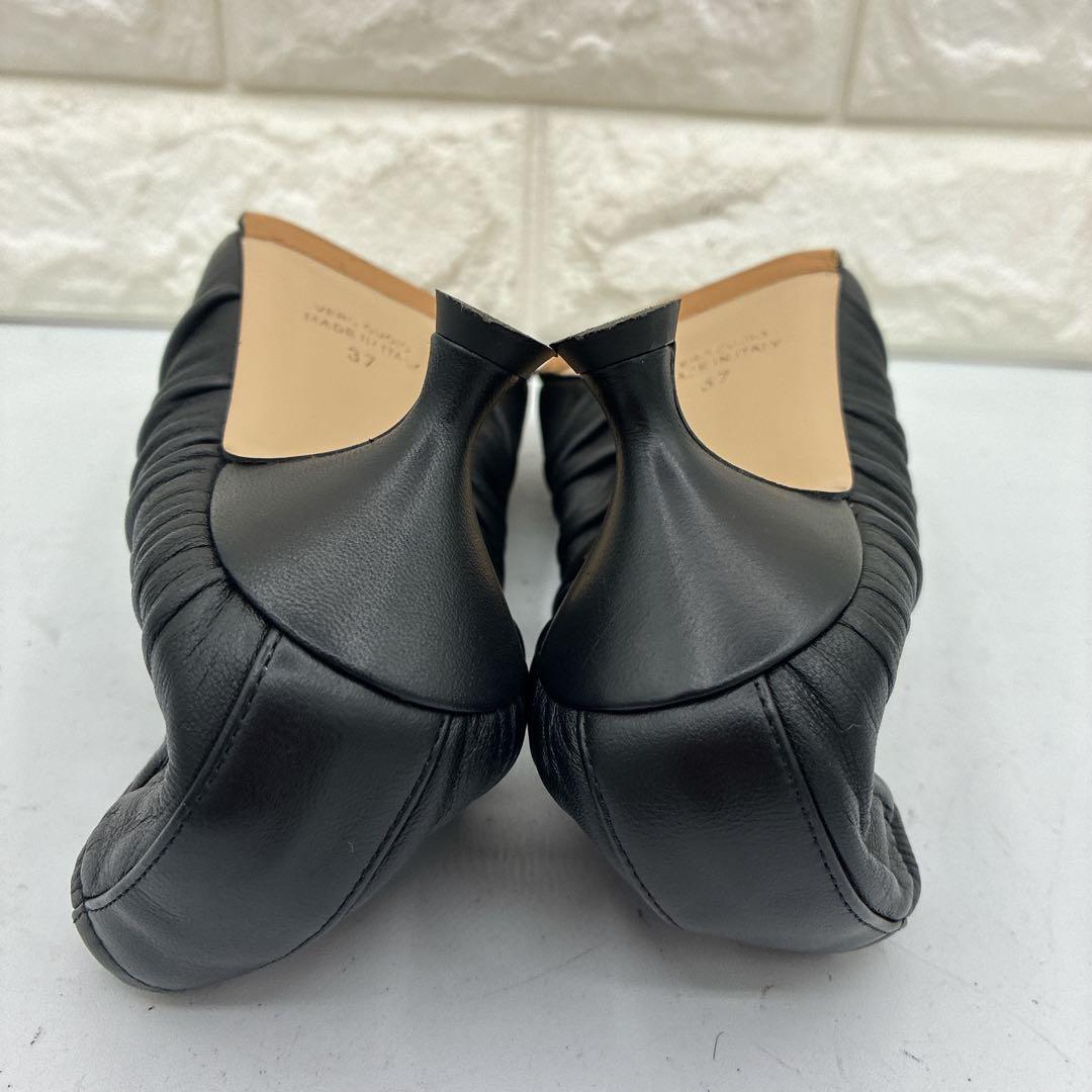 【美品】NEBULONI E. ネブローニ ギャザー パンプス 37 ブラック