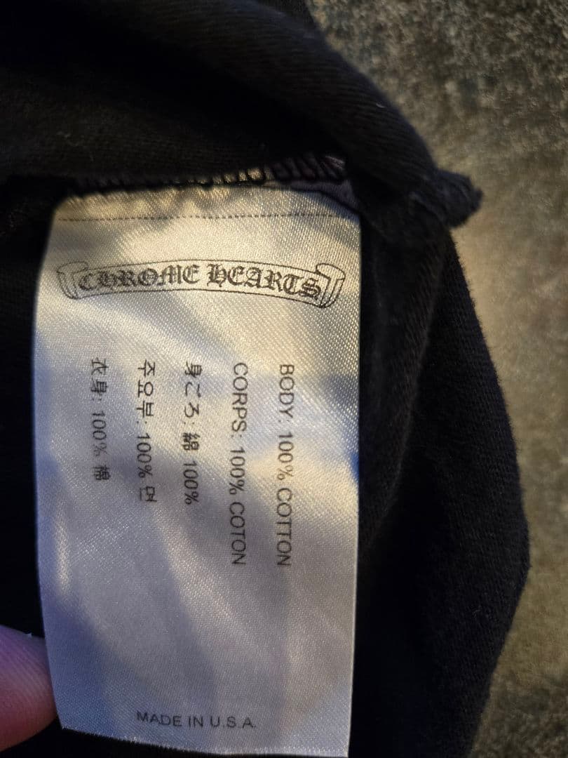 クロムハーツ Tシャツ 黒 CHROME HEARTS ポケット付