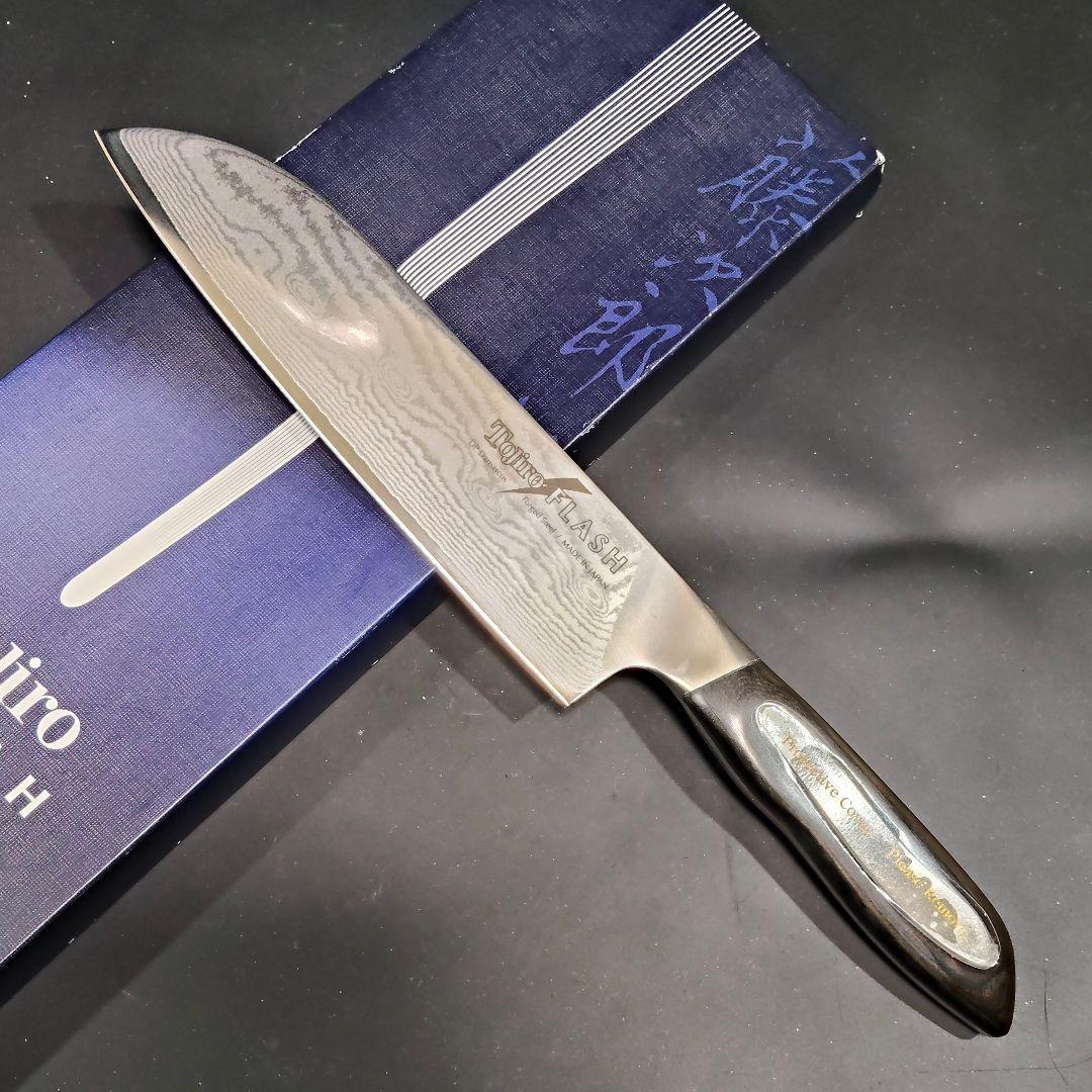 藤次郎 閃光 DPダマスカス鋼鍛造 三徳 180mm 包丁 FF-SA180