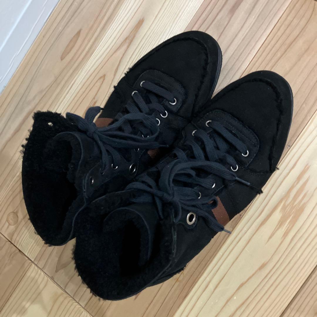 な*か様 Gucci グッチ スニーカー ムートン ハイカット スエード シェリ