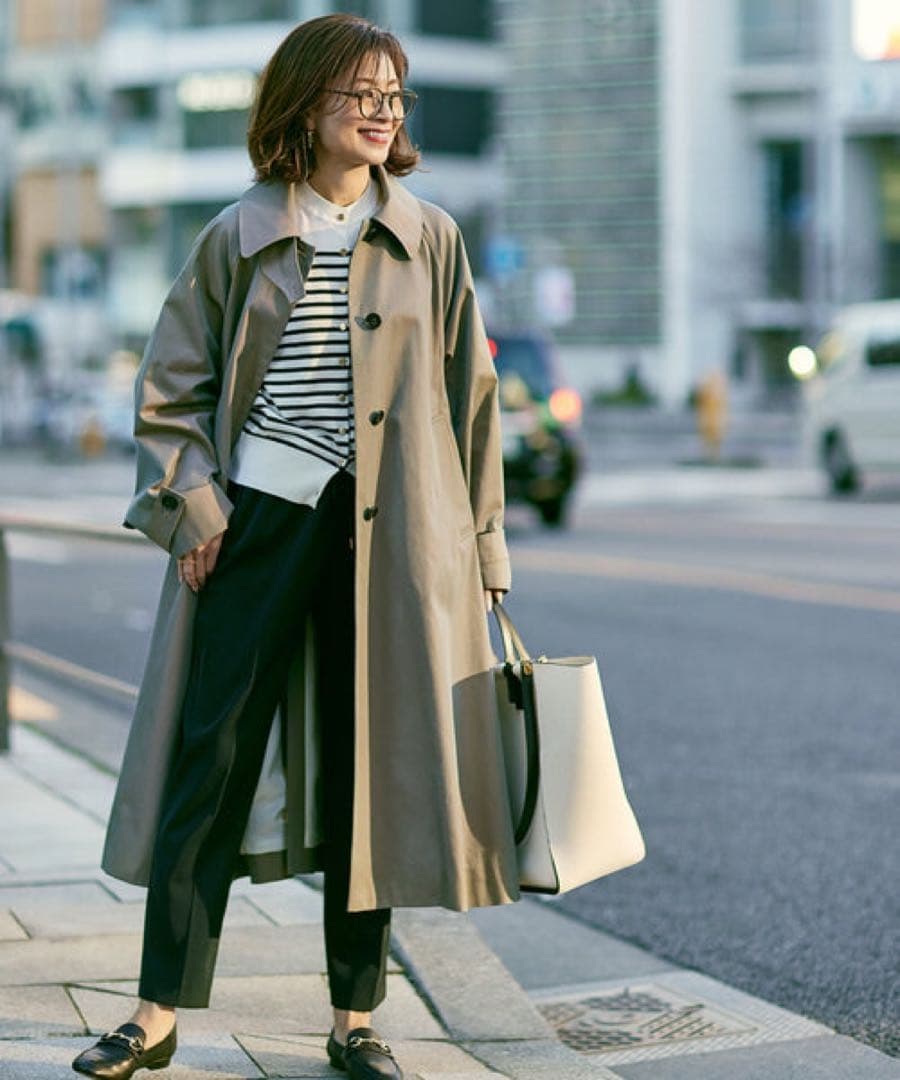 定価3.9万円 三尋木奈保×ROPE' ステンカラーコート 36